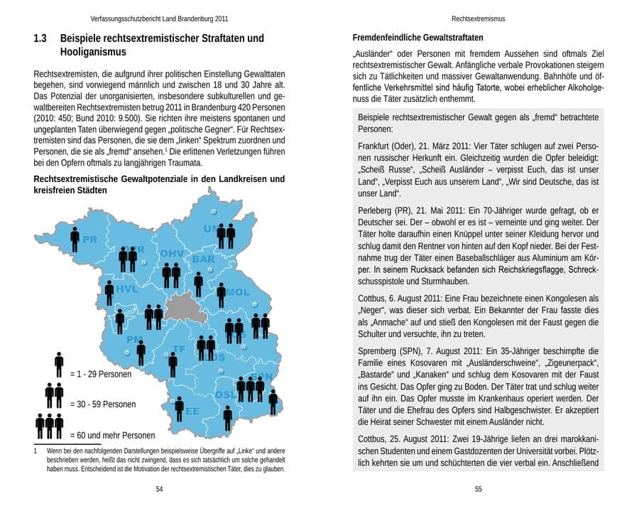 Seite 31 des Verfassungsschutzbericht 2011 Brandenburg