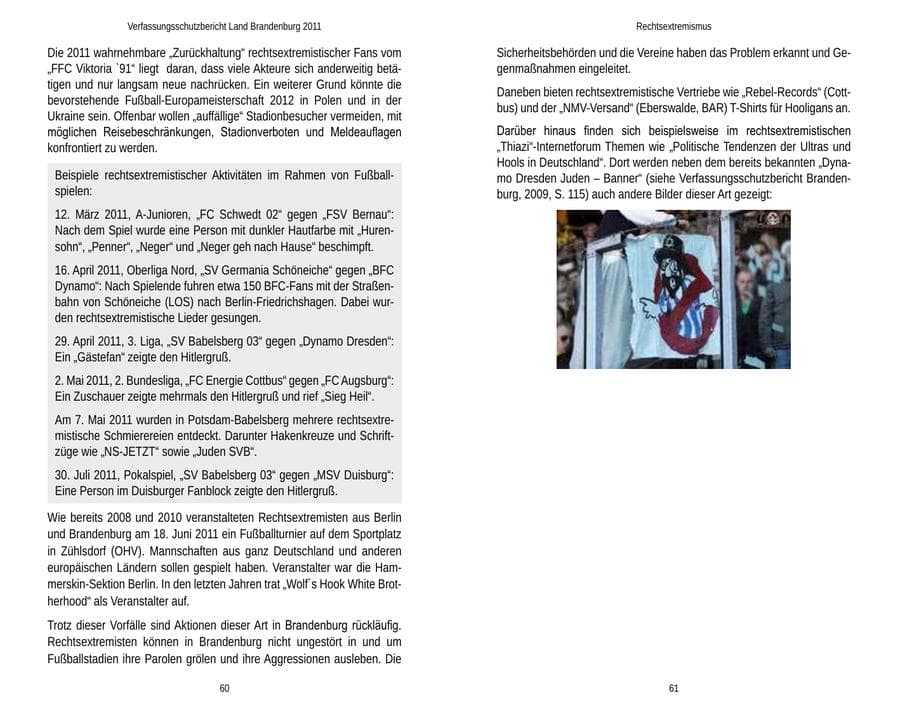 Seite 34 des Verfassungsschutzbericht 2011 Brandenburg