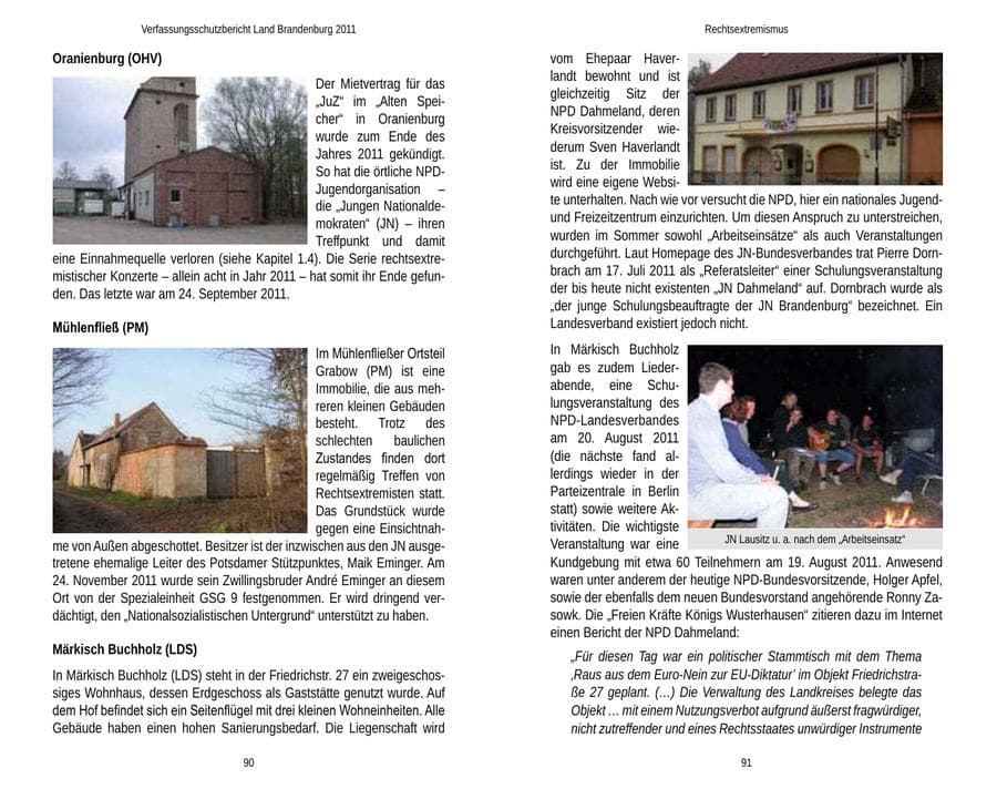 Seite 49 des Verfassungsschutzbericht 2011 Brandenburg