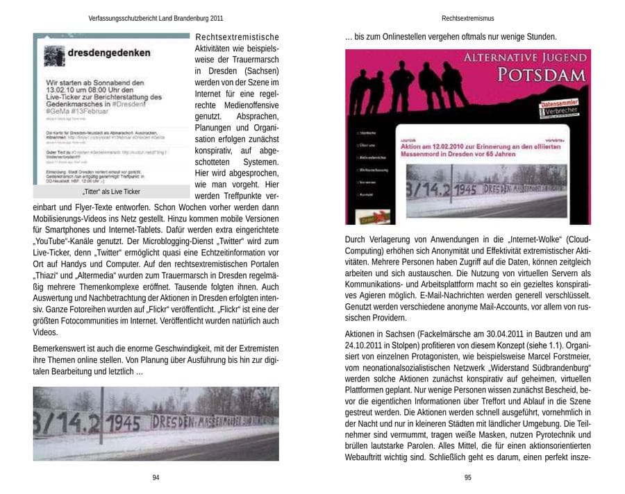 Seite 51 des Verfassungsschutzbericht 2011 Brandenburg