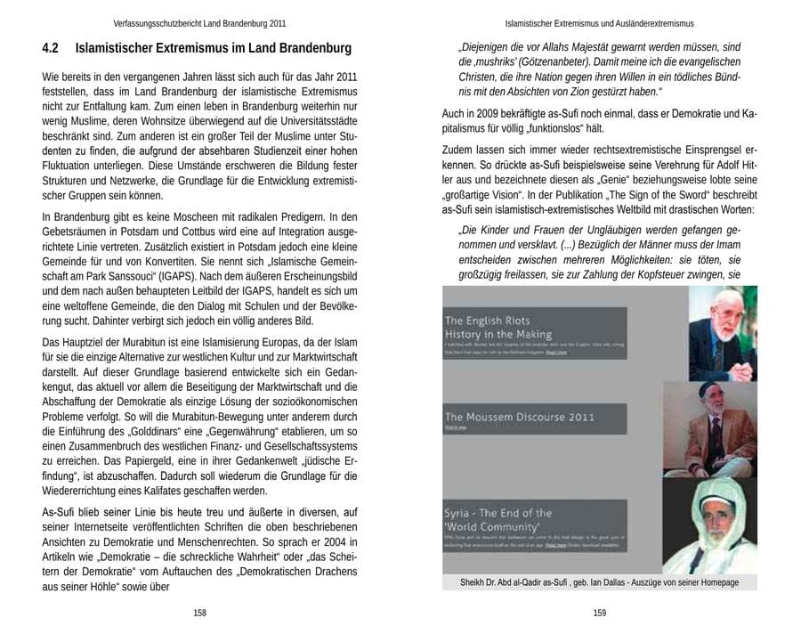 Seite 83 des Verfassungsschutzbericht 2011 Brandenburg