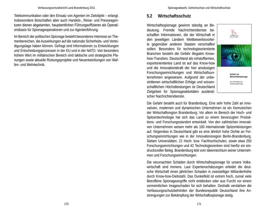 Seite 89 des Verfassungsschutzbericht 2011 Brandenburg