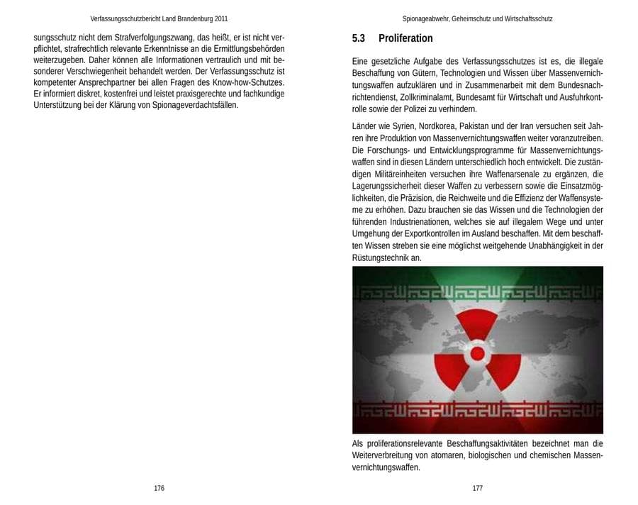 Seite 92 des Verfassungsschutzbericht 2011 Brandenburg