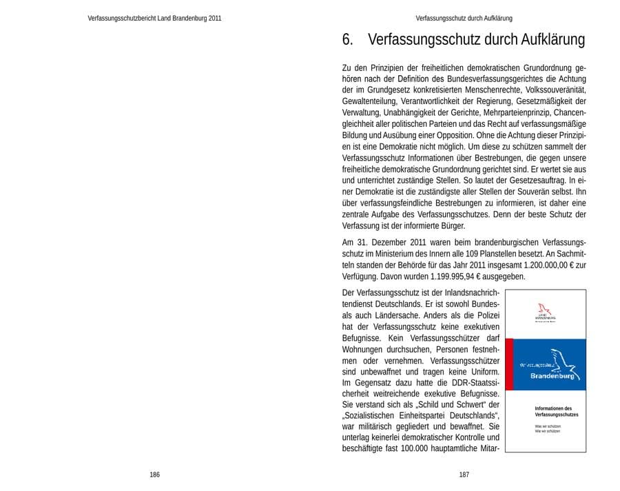 Seite 97 des Verfassungsschutzbericht 2011 Brandenburg