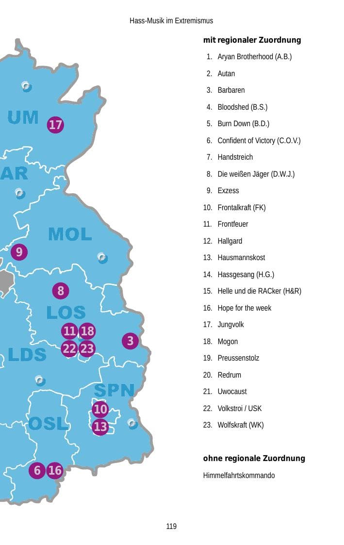 Seite 119 des Verfassungsschutzbericht 2012 Brandenburg