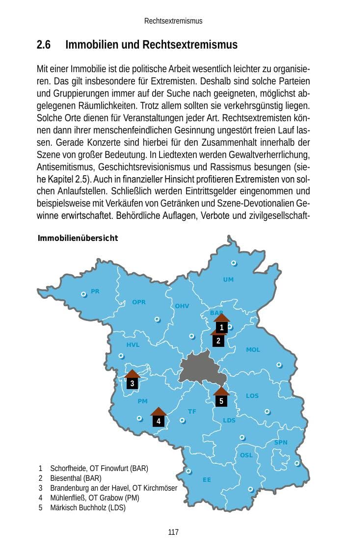 Seite 119 des Verfassungsschutzbericht 2013 Brandenburg