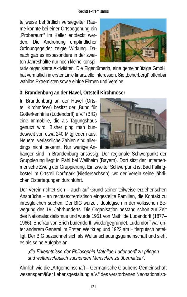 Seite 123 des Verfassungsschutzbericht 2013 Brandenburg