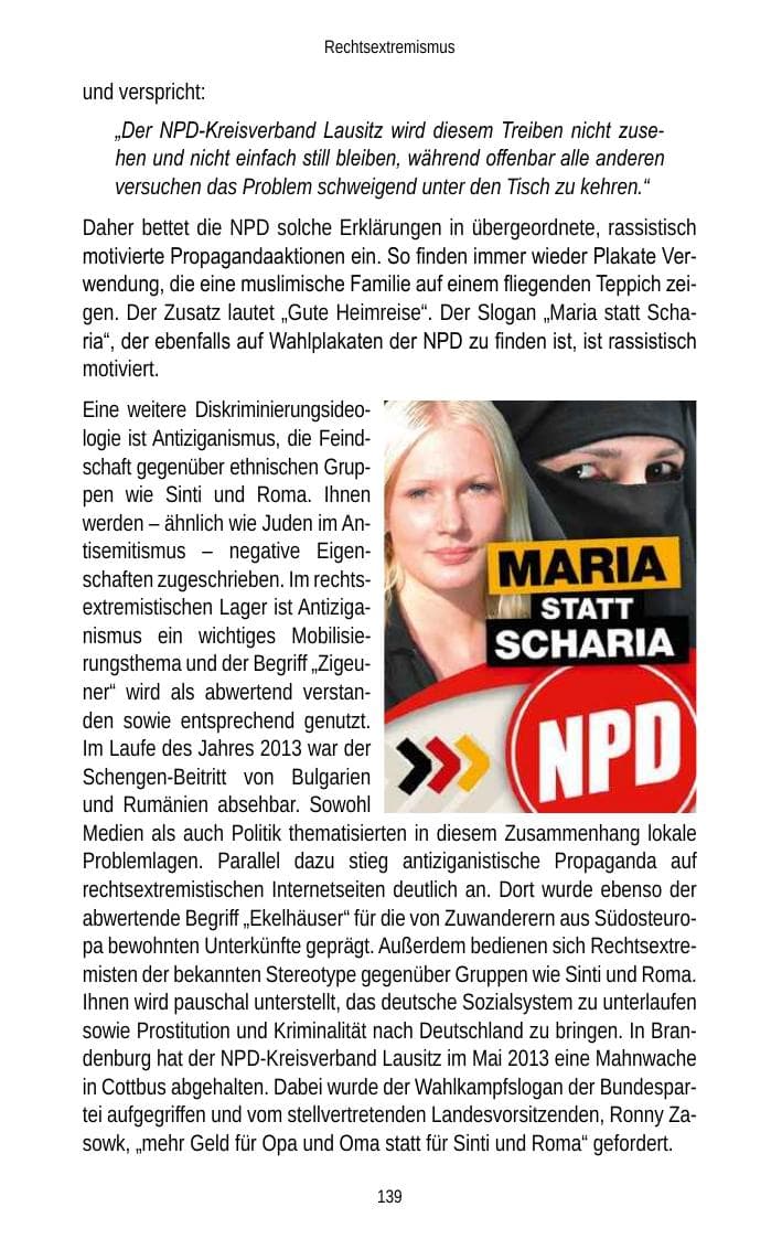 Seite 141 des Verfassungsschutzbericht 2013 Brandenburg