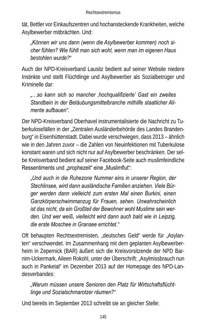 Seite 147 des Verfassungsschutzbericht 2013 Brandenburg