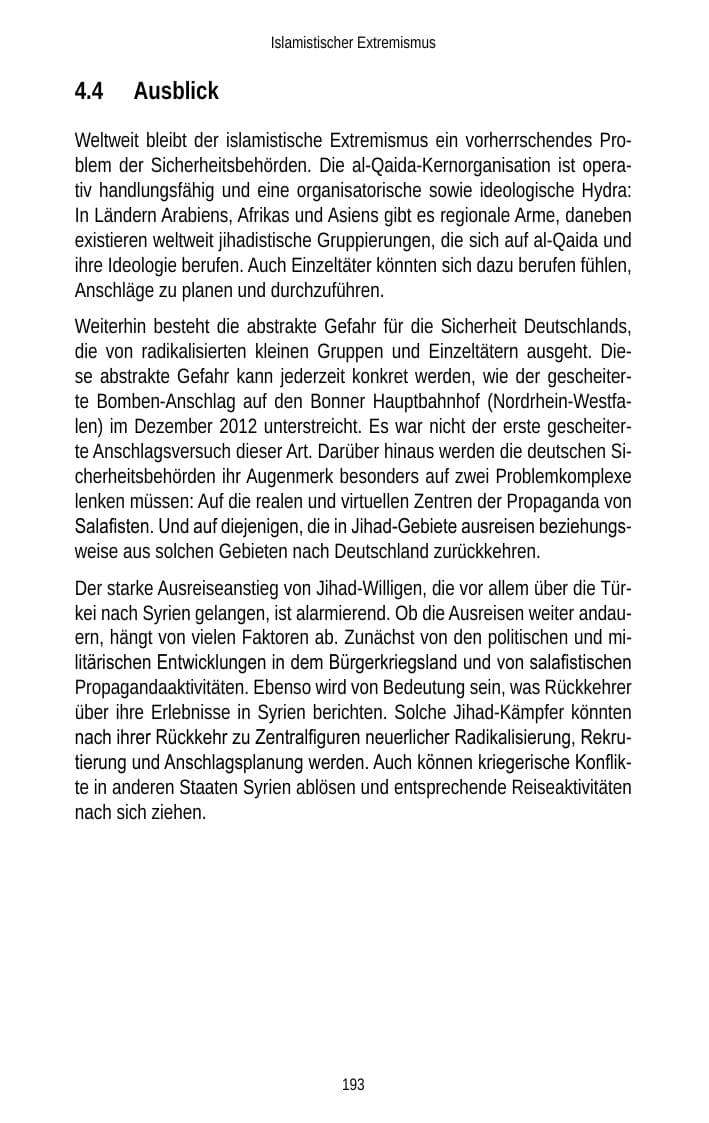 Seite 195 des Verfassungsschutzbericht 2013 Brandenburg