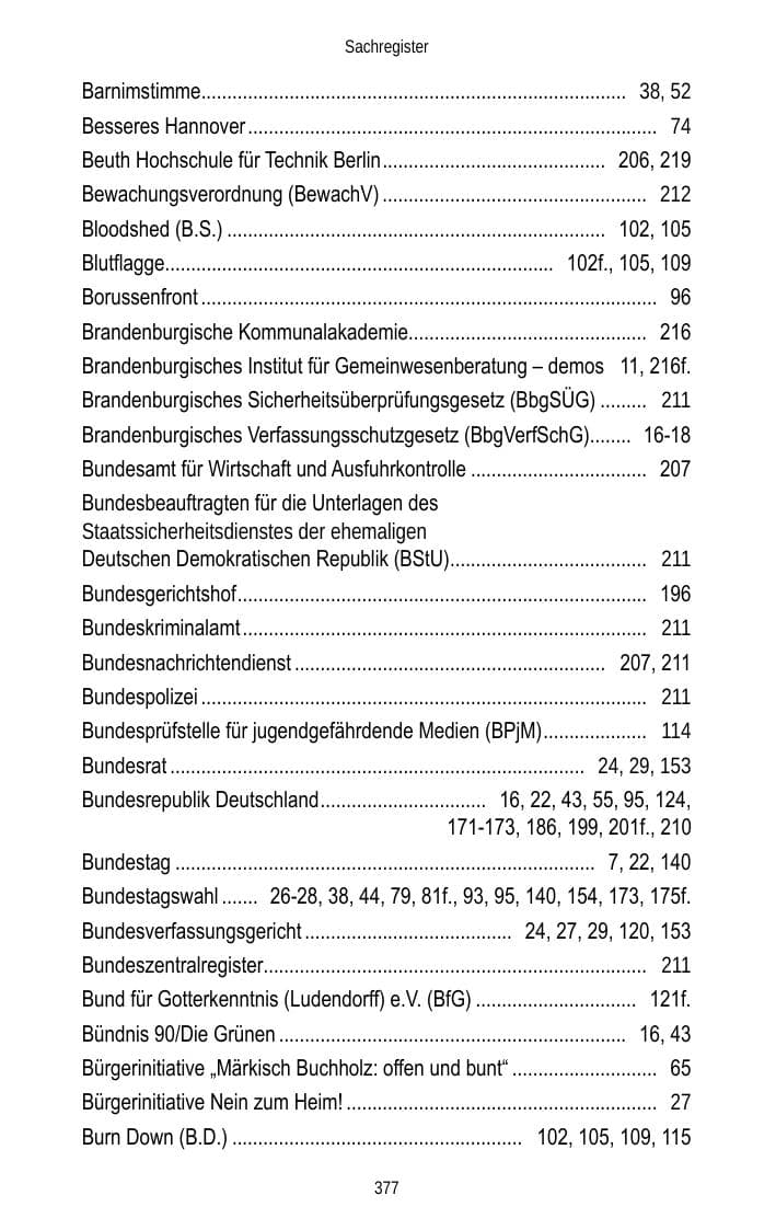 Seite 379 des Verfassungsschutzbericht 2013 Brandenburg