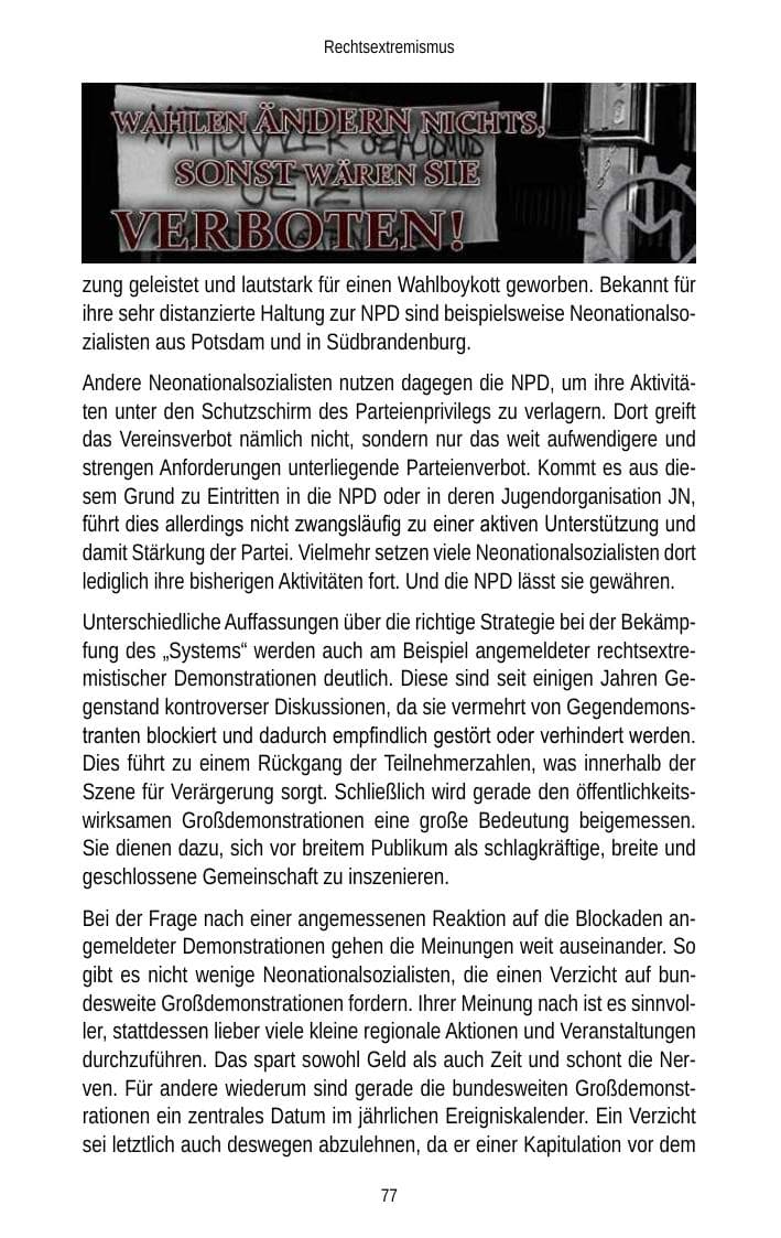 Seite 79 des Verfassungsschutzbericht 2013 Brandenburg