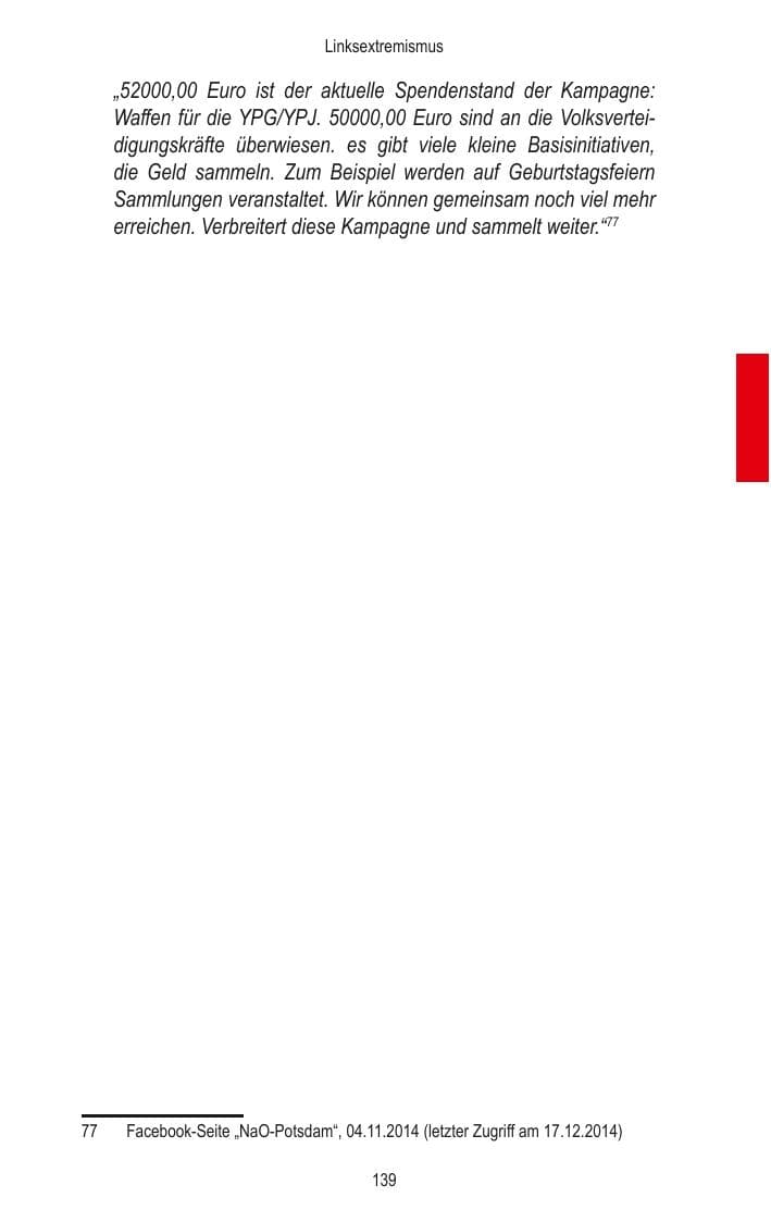 Seite 141 des Verfassungsschutzbericht 2014 Brandenburg