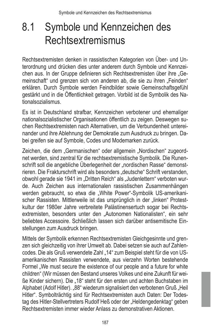 Seite 189 des Verfassungsschutzbericht 2014 Brandenburg