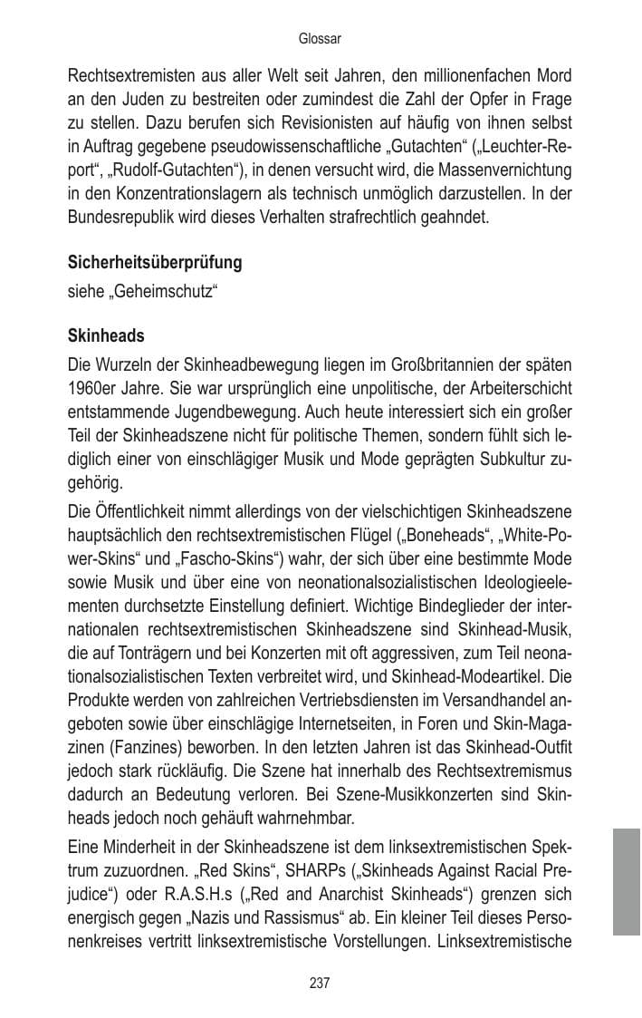 Seite 239 des Verfassungsschutzbericht 2014 Brandenburg