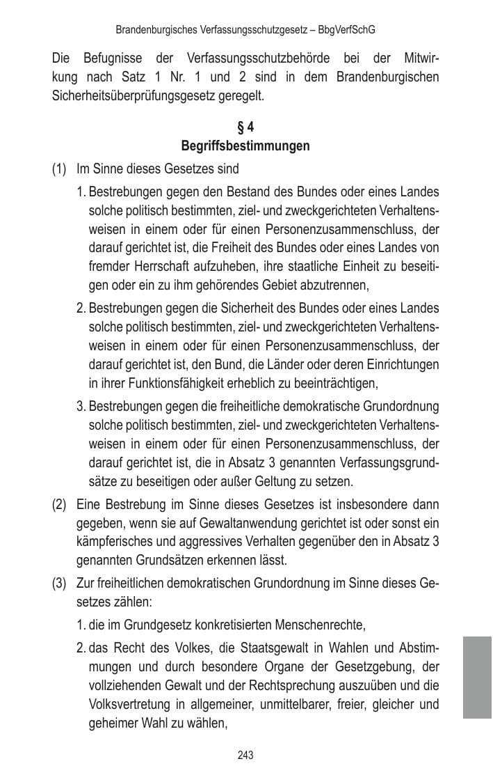 Seite 245 des Verfassungsschutzbericht 2014 Brandenburg