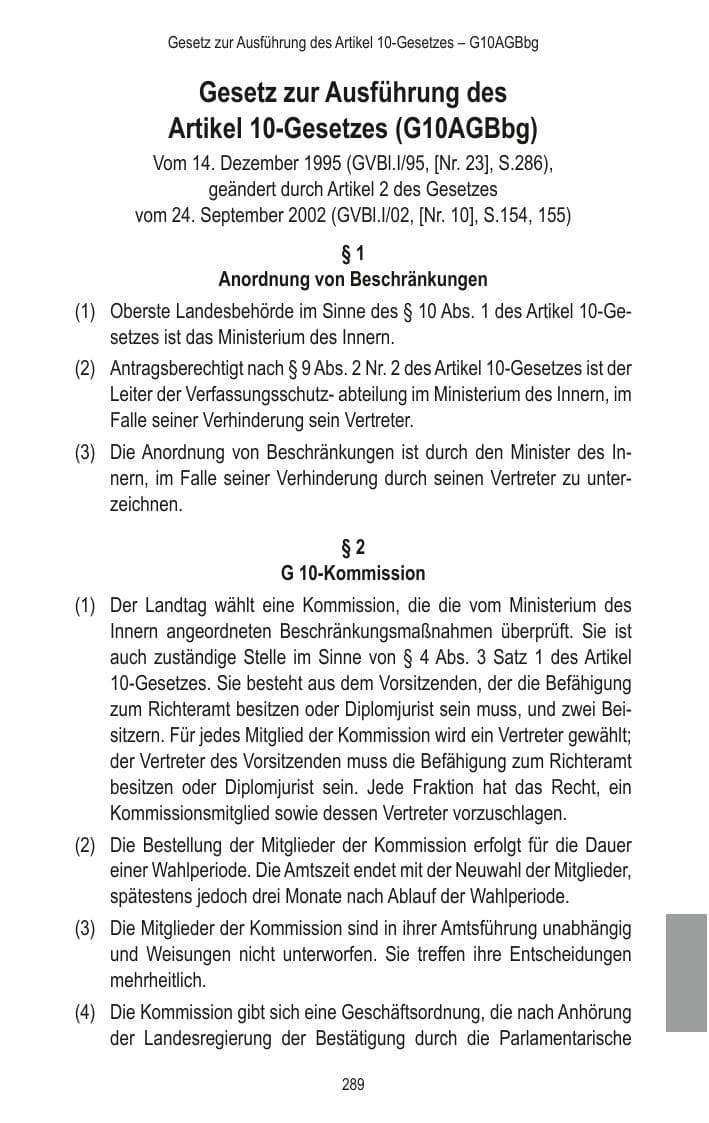 Seite 291 des Verfassungsschutzbericht 2014 Brandenburg