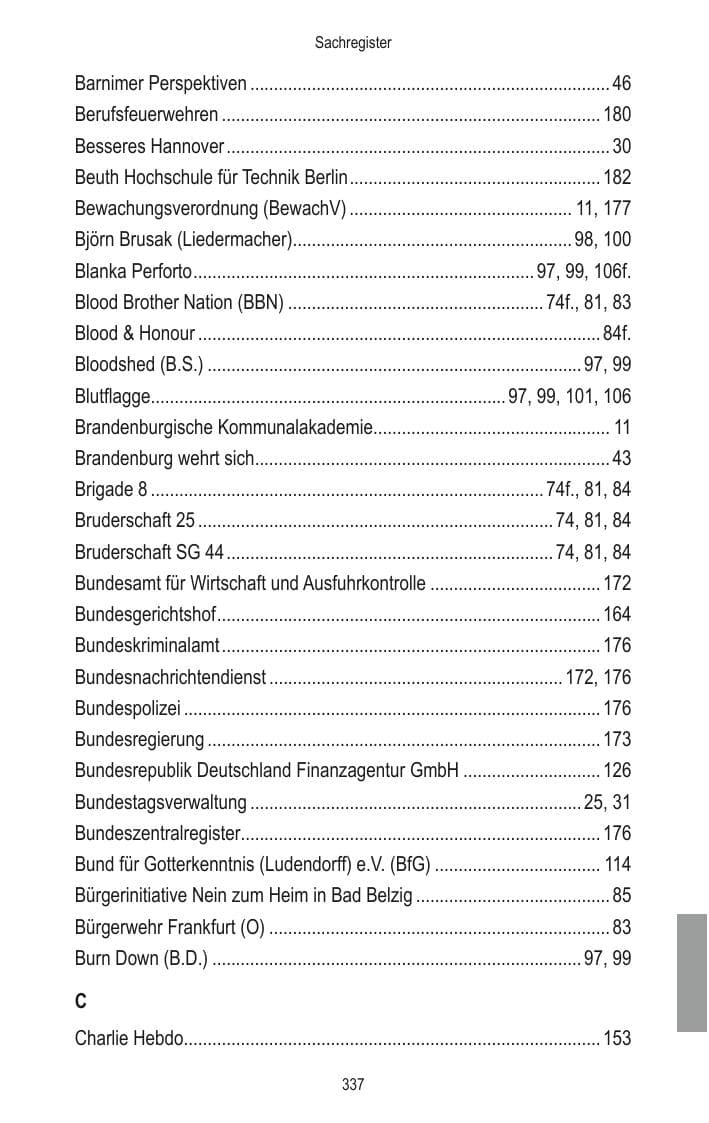 Seite 339 des Verfassungsschutzbericht 2014 Brandenburg