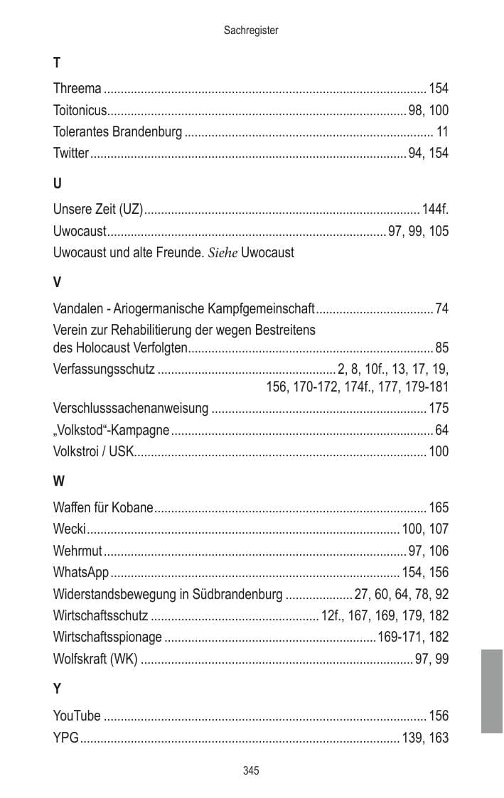 Seite 347 des Verfassungsschutzbericht 2014 Brandenburg