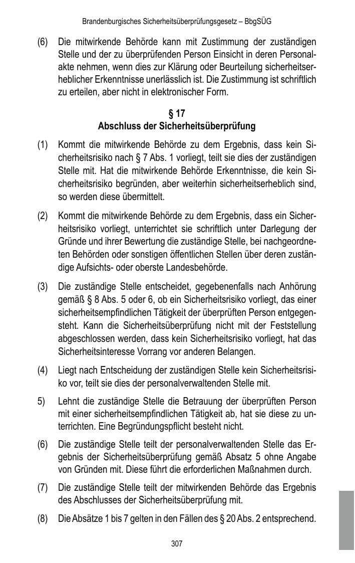 Seite 309 des Verfassungsschutzbericht 2015 Brandenburg