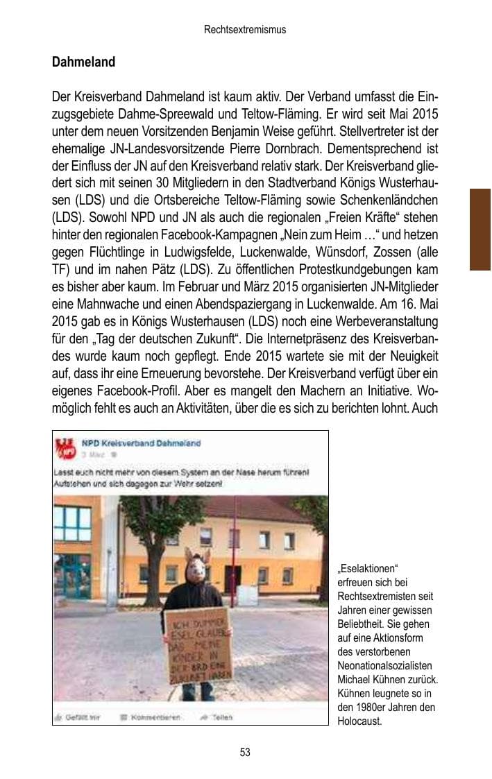 Seite 55 des Verfassungsschutzbericht 2015 Brandenburg