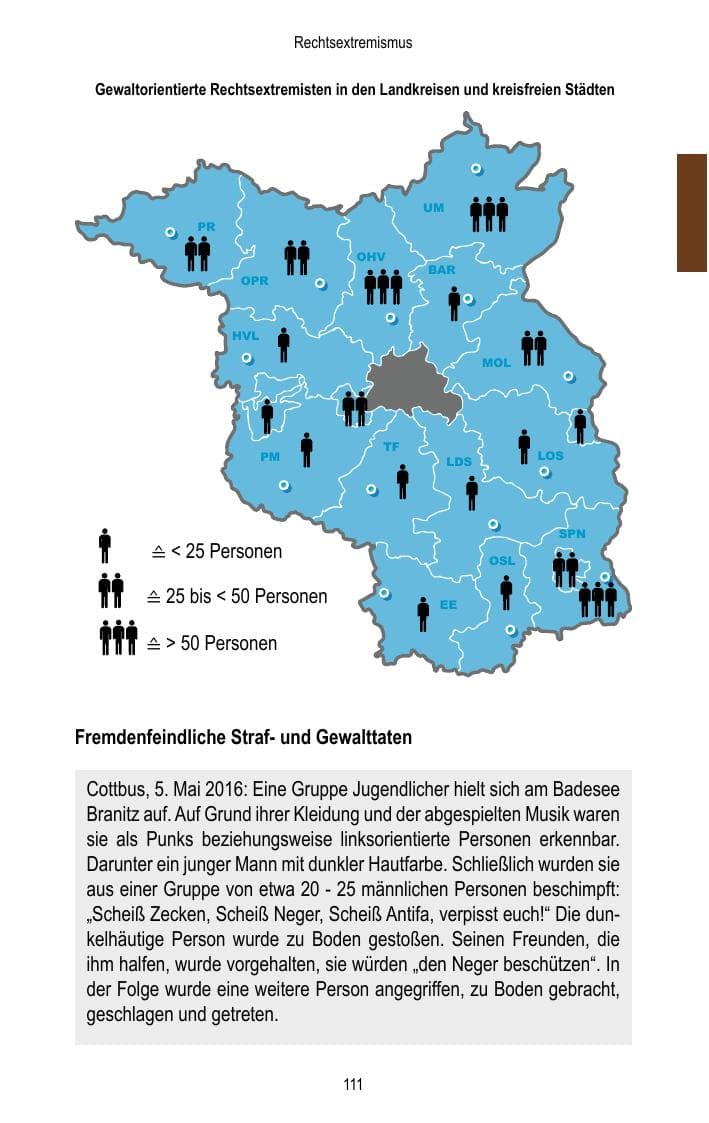 Seite 113 des Verfassungsschutzbericht 2016 Brandenburg