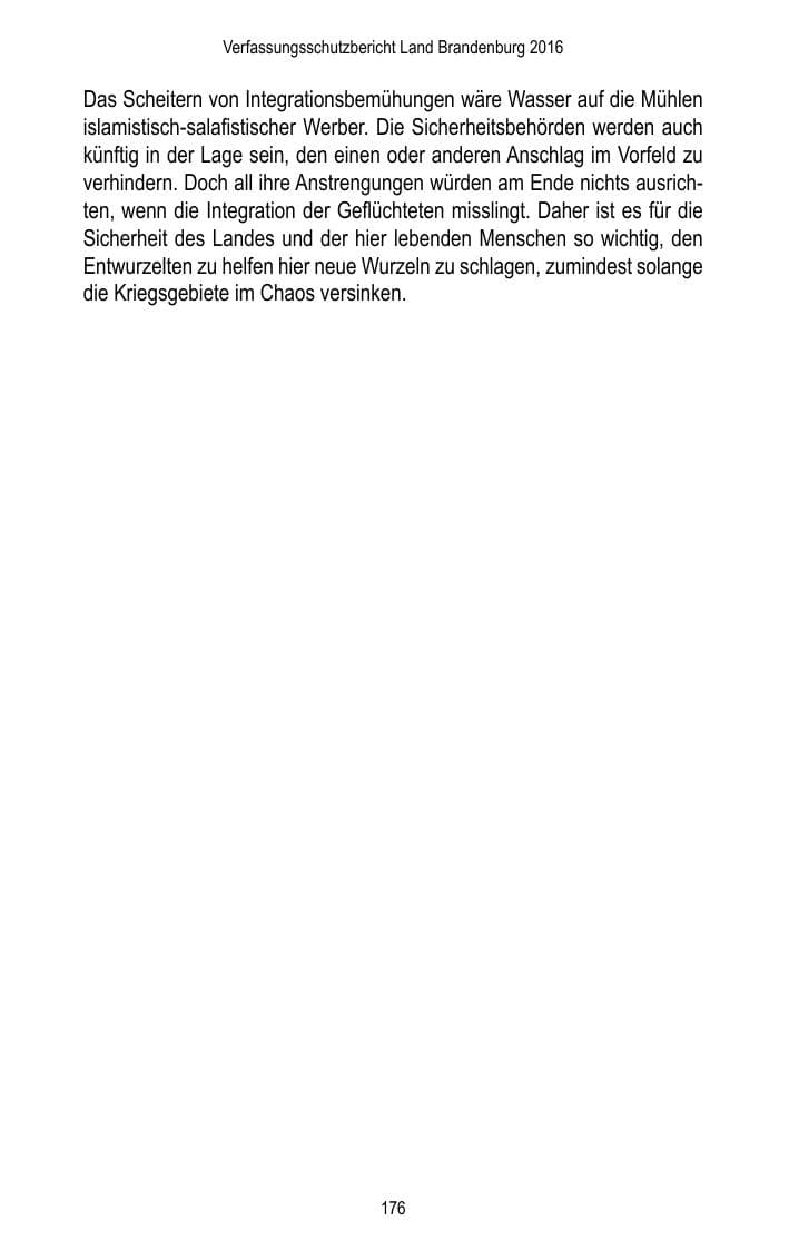 Seite 178 des Verfassungsschutzbericht 2016 Brandenburg