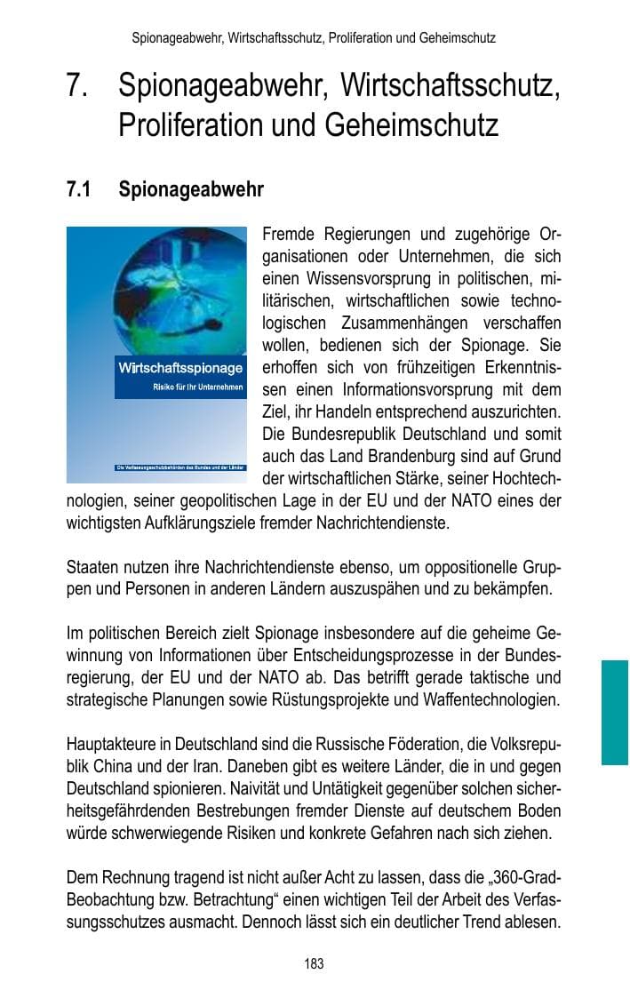 Seite 185 des Verfassungsschutzbericht 2016 Brandenburg