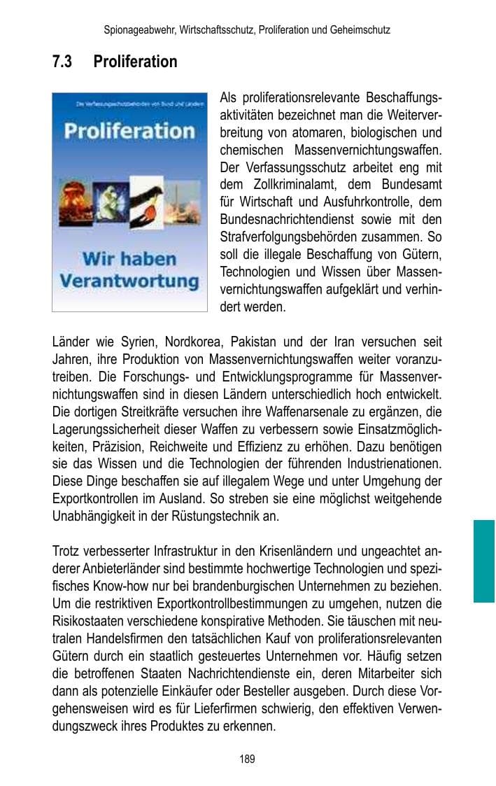 Seite 191 des Verfassungsschutzbericht 2016 Brandenburg