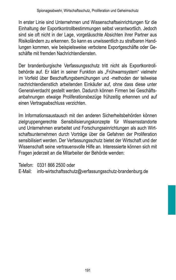 Seite 193 des Verfassungsschutzbericht 2016 Brandenburg