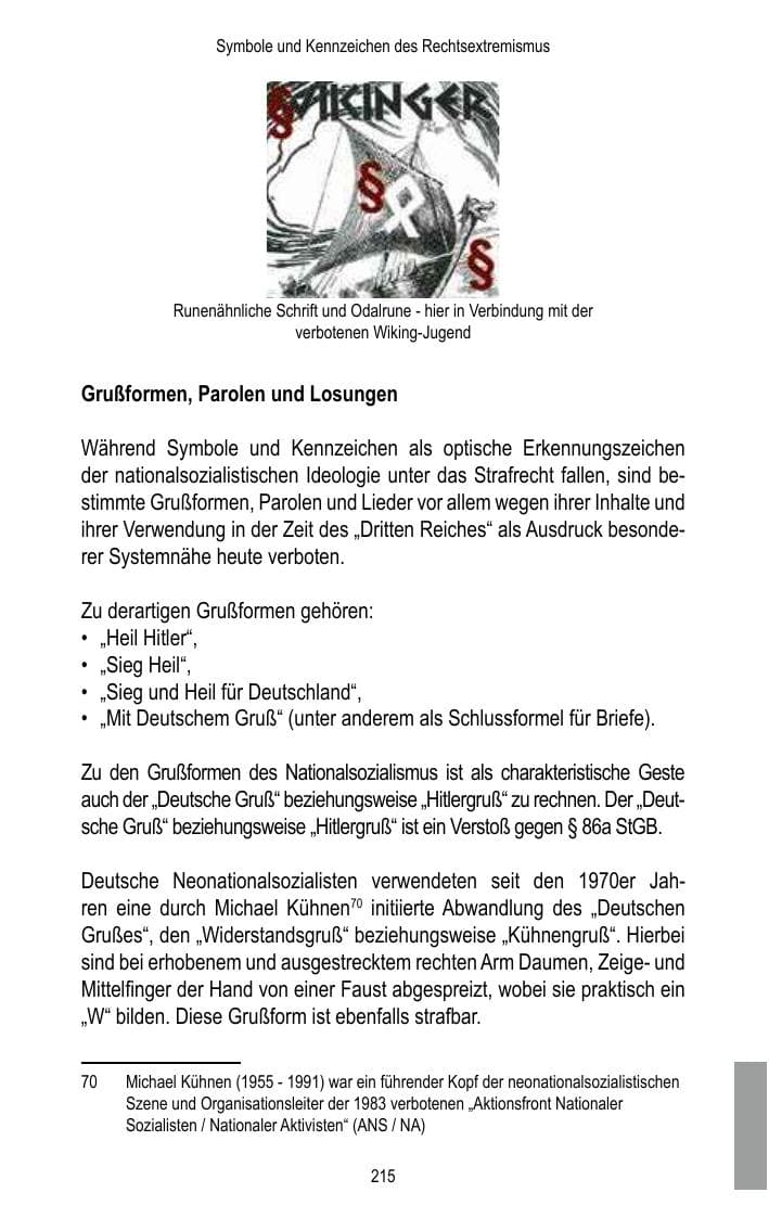 Seite 217 des Verfassungsschutzbericht 2016 Brandenburg