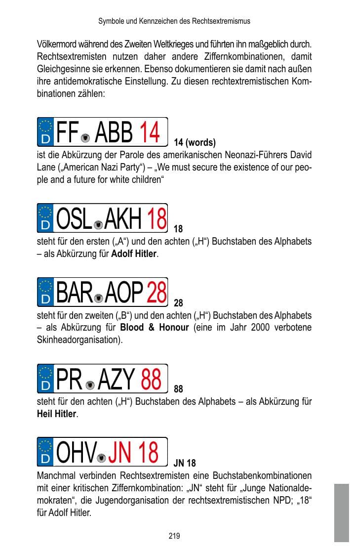 Seite 221 des Verfassungsschutzbericht 2016 Brandenburg