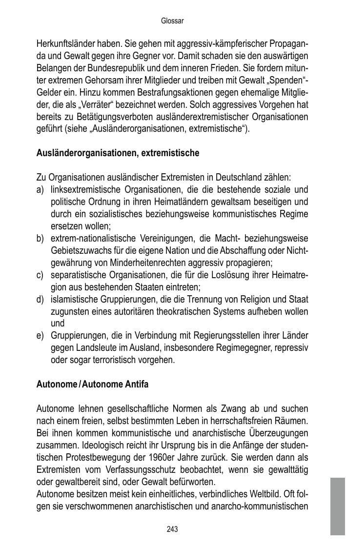 Seite 245 des Verfassungsschutzbericht 2016 Brandenburg