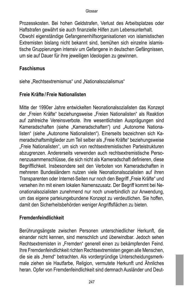 Seite 249 des Verfassungsschutzbericht 2016 Brandenburg
