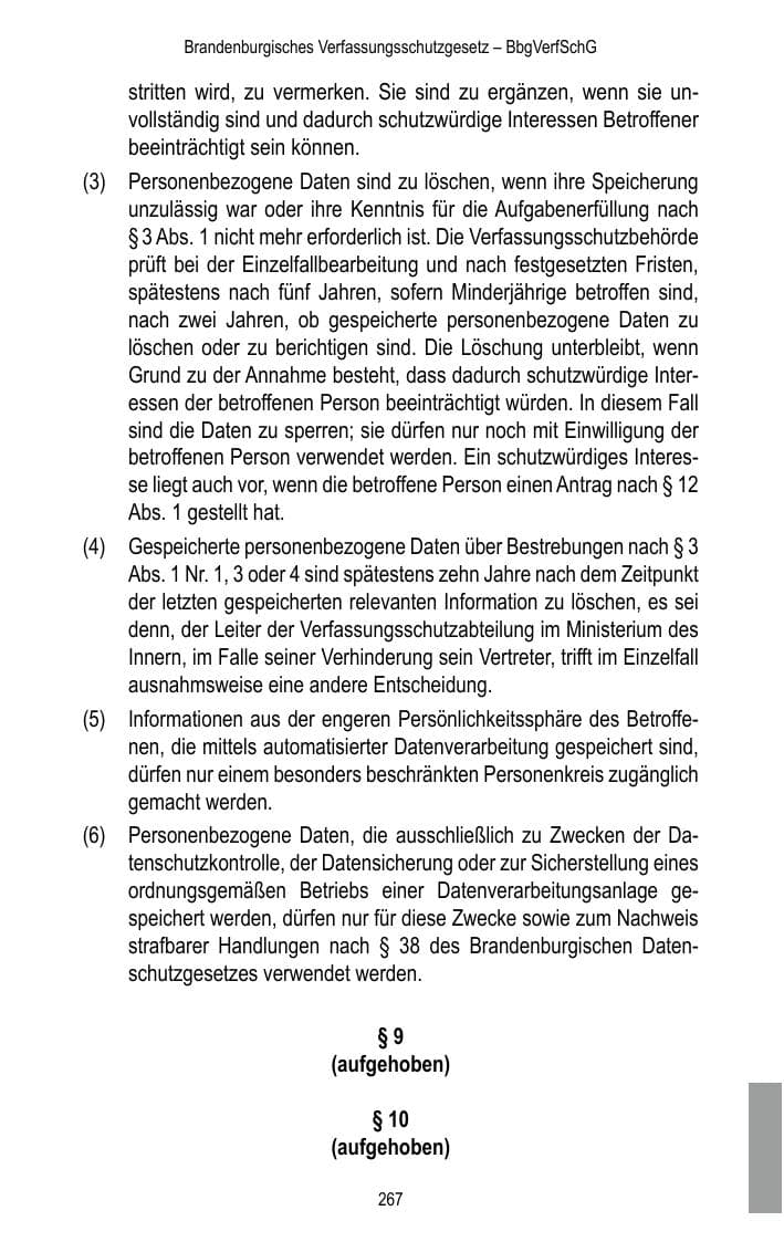 Seite 269 des Verfassungsschutzbericht 2016 Brandenburg