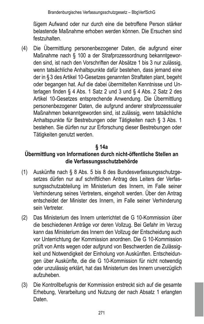 Seite 273 des Verfassungsschutzbericht 2016 Brandenburg