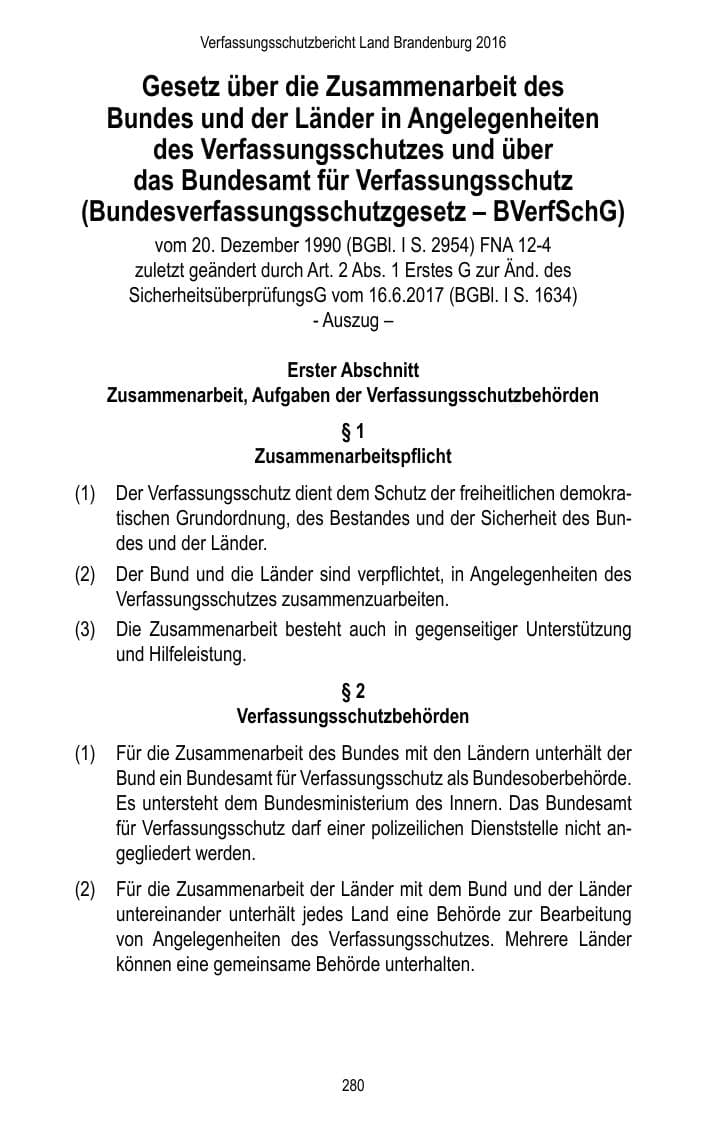 Seite 282 des Verfassungsschutzbericht 2016 Brandenburg