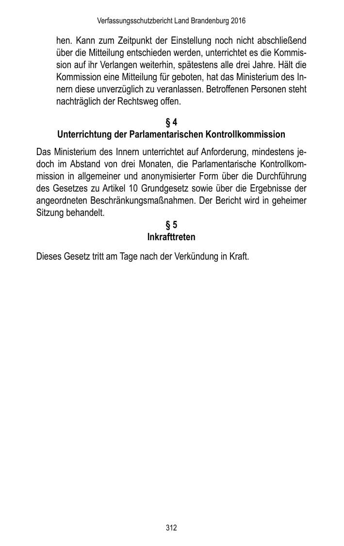 Seite 314 des Verfassungsschutzbericht 2016 Brandenburg
