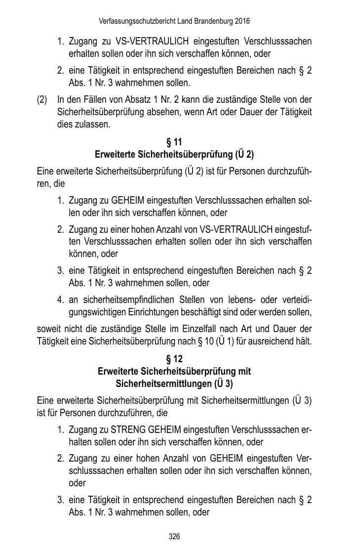 Seite 328 des Verfassungsschutzbericht 2016 Brandenburg