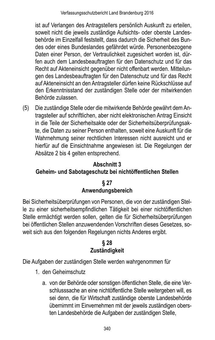Seite 342 des Verfassungsschutzbericht 2016 Brandenburg