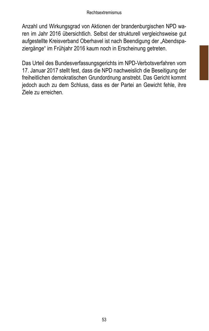 Seite 55 des Verfassungsschutzbericht 2016 Brandenburg