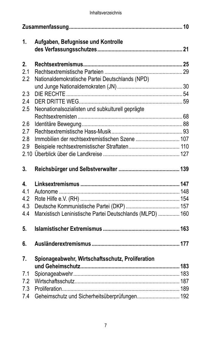 Seite 9 des Verfassungsschutzbericht 2016 Brandenburg