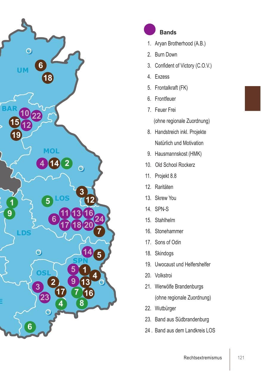 Seite 121 des Verfassungsschutzbericht 2021 Brandenburg