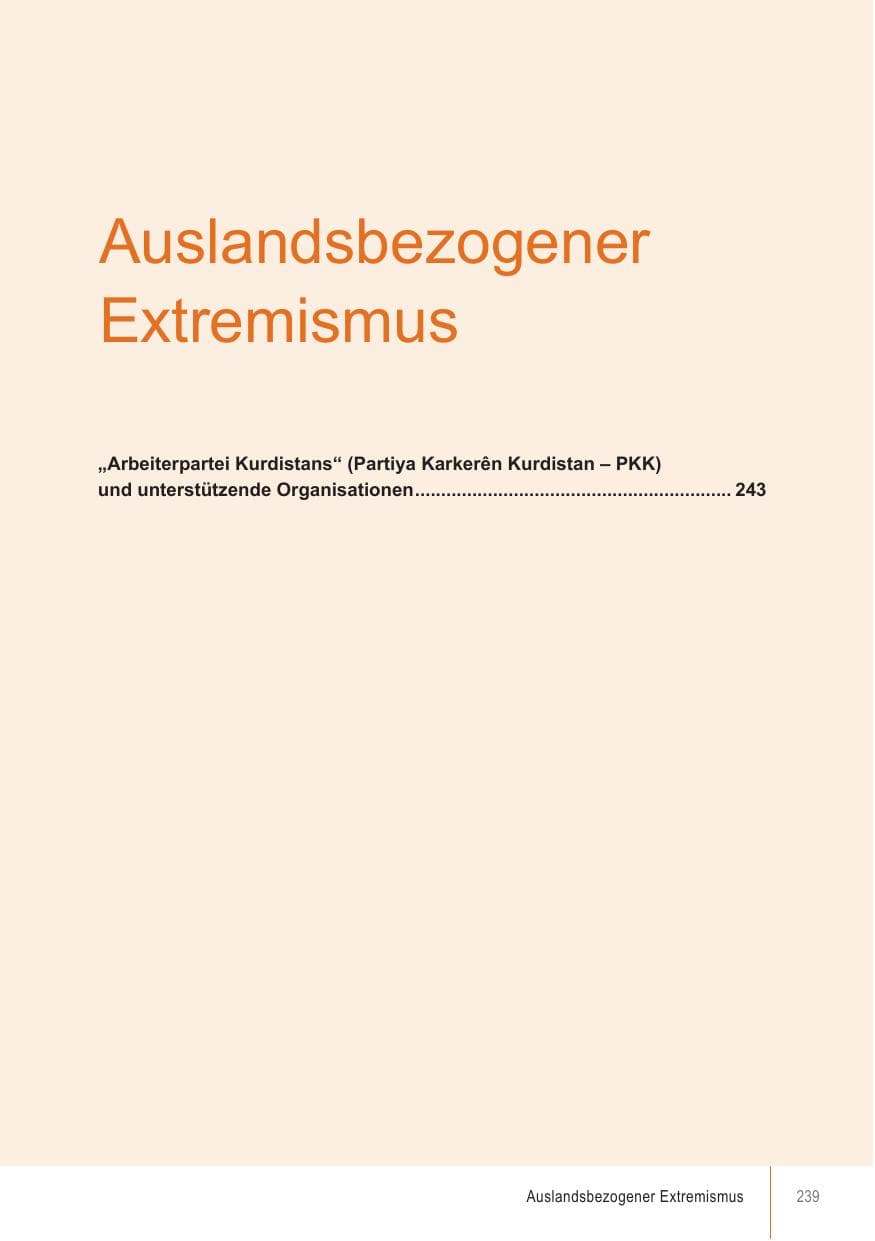 Seite 239 des Verfassungsschutzbericht 2021 Brandenburg