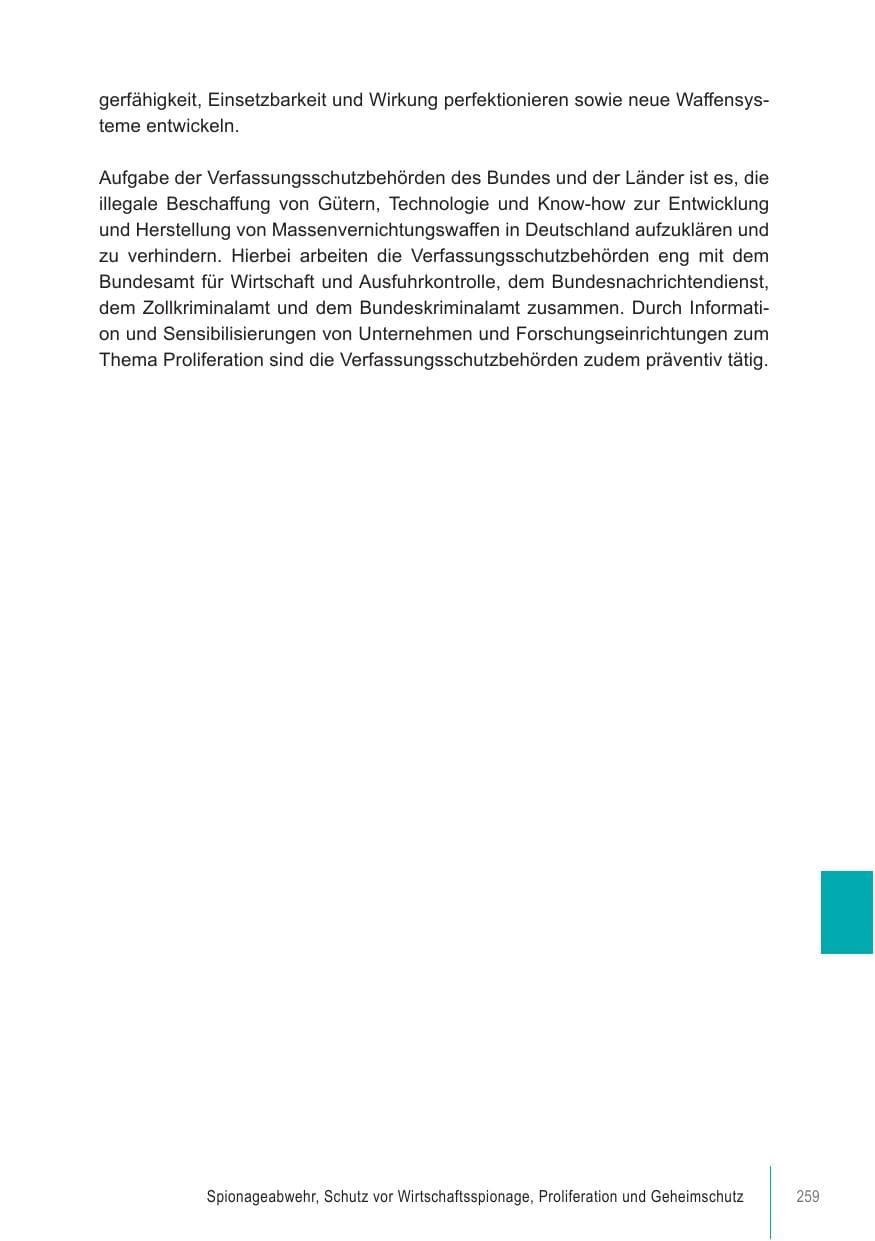 Seite 259 des Verfassungsschutzbericht 2021 Brandenburg