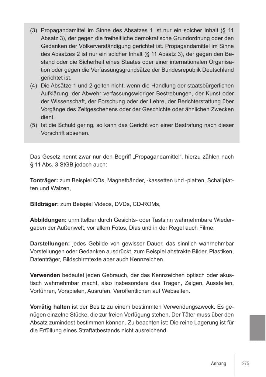 Seite 275 des Verfassungsschutzbericht 2021 Brandenburg