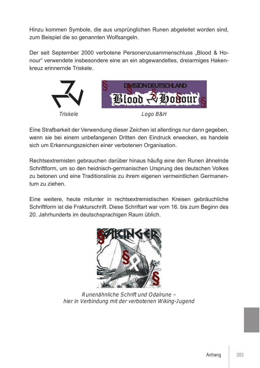 Seite 283 des Verfassungsschutzbericht 2021 Brandenburg