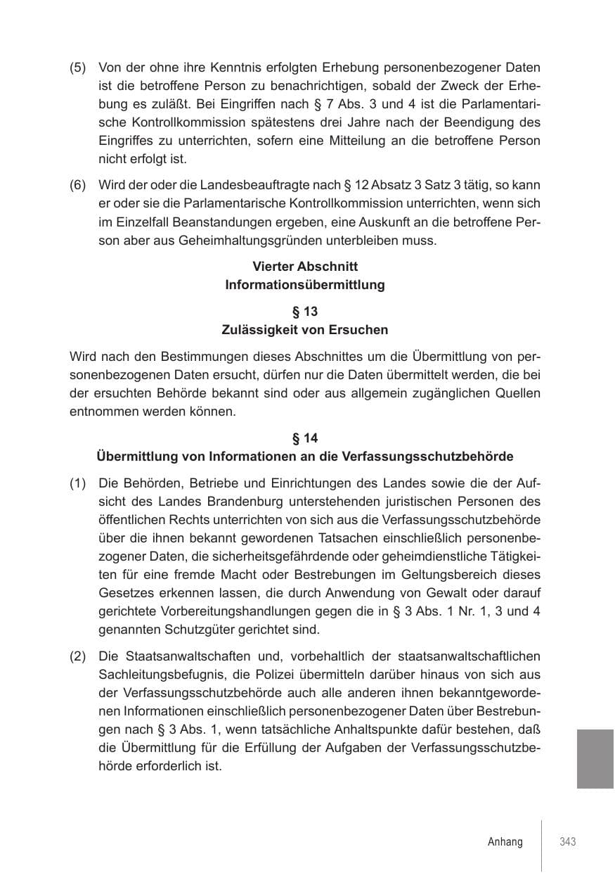 Seite 343 des Verfassungsschutzbericht 2021 Brandenburg