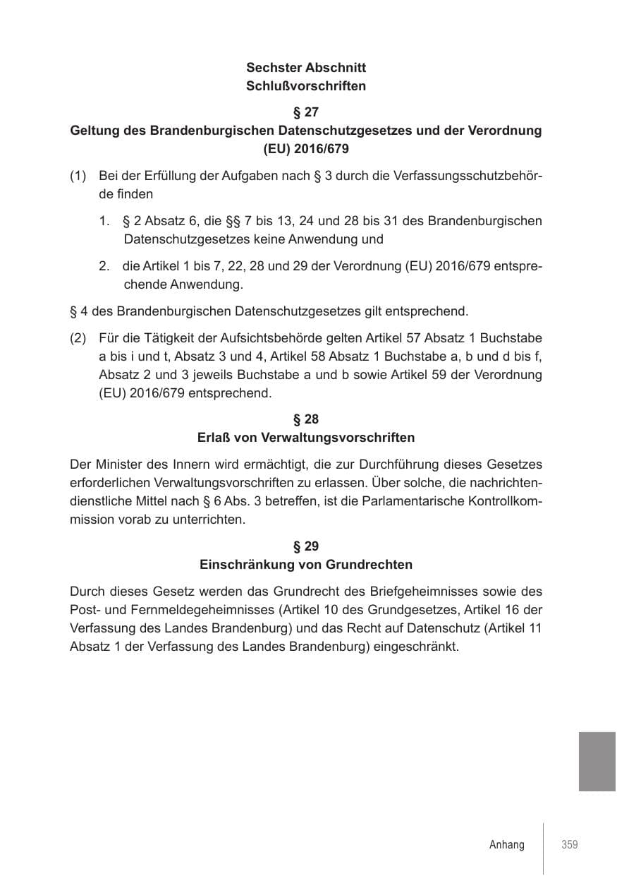 Seite 359 des Verfassungsschutzbericht 2021 Brandenburg