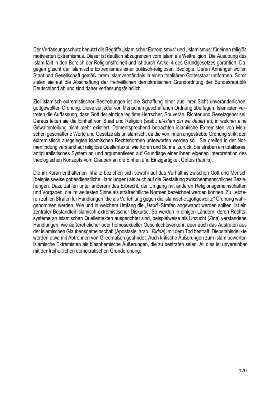 Seite 121 des Verfassungsschutzbericht 2022 Brandenburg